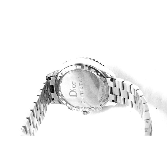 CHRISTIAN DIOR CHRISTAL CD11431EM001 CHRONO WITH DIAMOND DIAL AND BEZEL 38MM - Picture 3 of 5